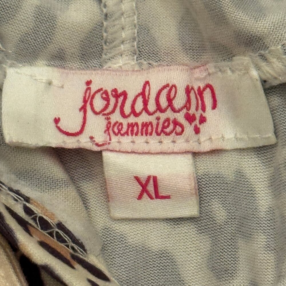 NWOT Jordann Jammies Leopard Animal Print Hooded Lounge Set XL - Picture 3 of 13